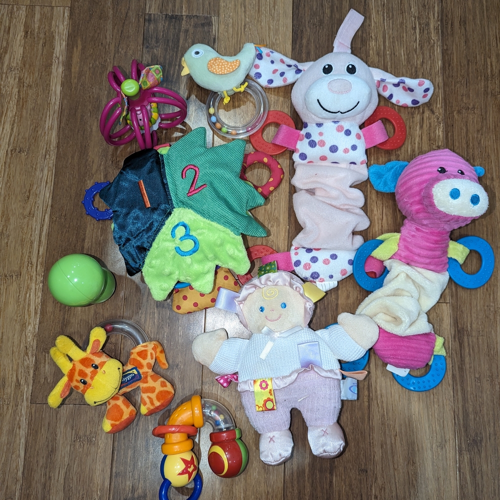 Bundle of 9 assorted Baby Plush Toy Set